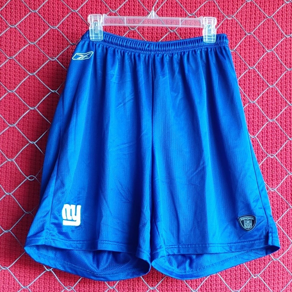 New York Giants Reebok NFL Blue Mesh Shorts Mens Size Large